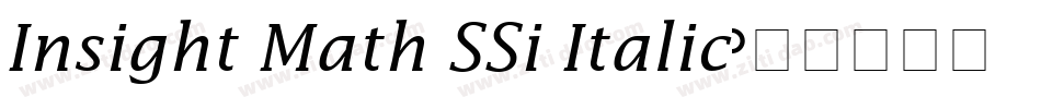 Insight Math SSi Italic字体转换